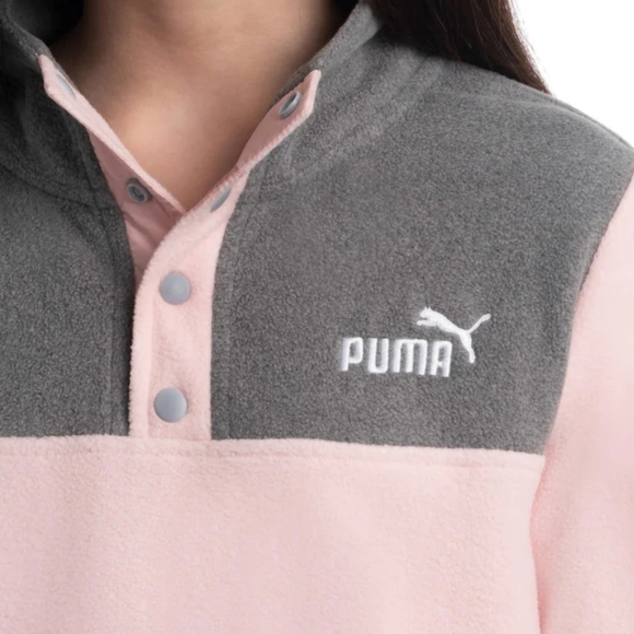 Puma Pink Polar Fleece Quarter Zip Size S & L - Picture 3 of 9